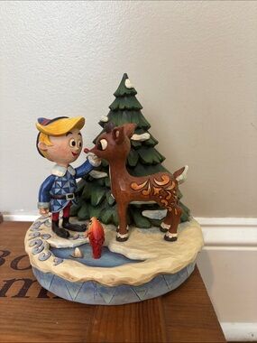 Jim Shore Enesco Rudolph & Hermey Traditions Figurine Christmas 4009802 Fish 7”
